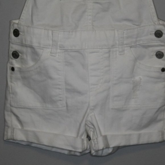 JUSTICE Overall Denim Shortalls Distressed H10316 - Picture 3 of 10
